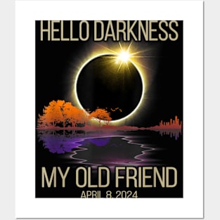 Eclipse Lover, Eclipse Event April 08, 2024, Hello Darkness My Old Friend Solar Eclipse 2024 Posters and Art